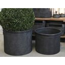 Chic Antique Round Planters with Grooves