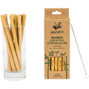 Pandoo Reusable Bamboo Straws for Cocktails - 12 Pieces
