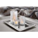 Fink Cosa Tealight Holder in White & Silver