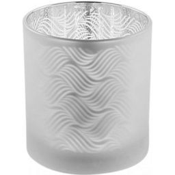 Svečnik za čajne svečke Cosa v belo, srebrni