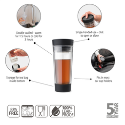 Make & Take - potovalna skodelica za čaj, 0,3 l - 1 kos
