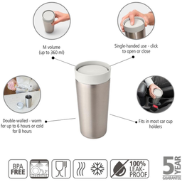 Brabantia Make & Take - Mug Isotherme 0,36 L - Light Grey