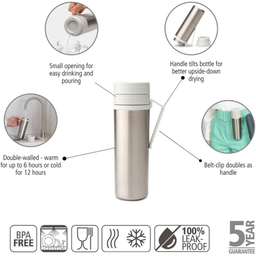 Brabantia Make & Take Insulated Bottle 0.5 L - Light Grey