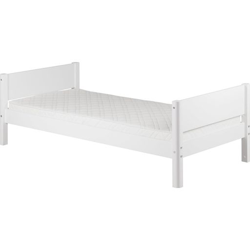 Flexa WHITE enojna postelja, 90x200  - bela, B-zaloga, poškodovana embalaža in izdelek