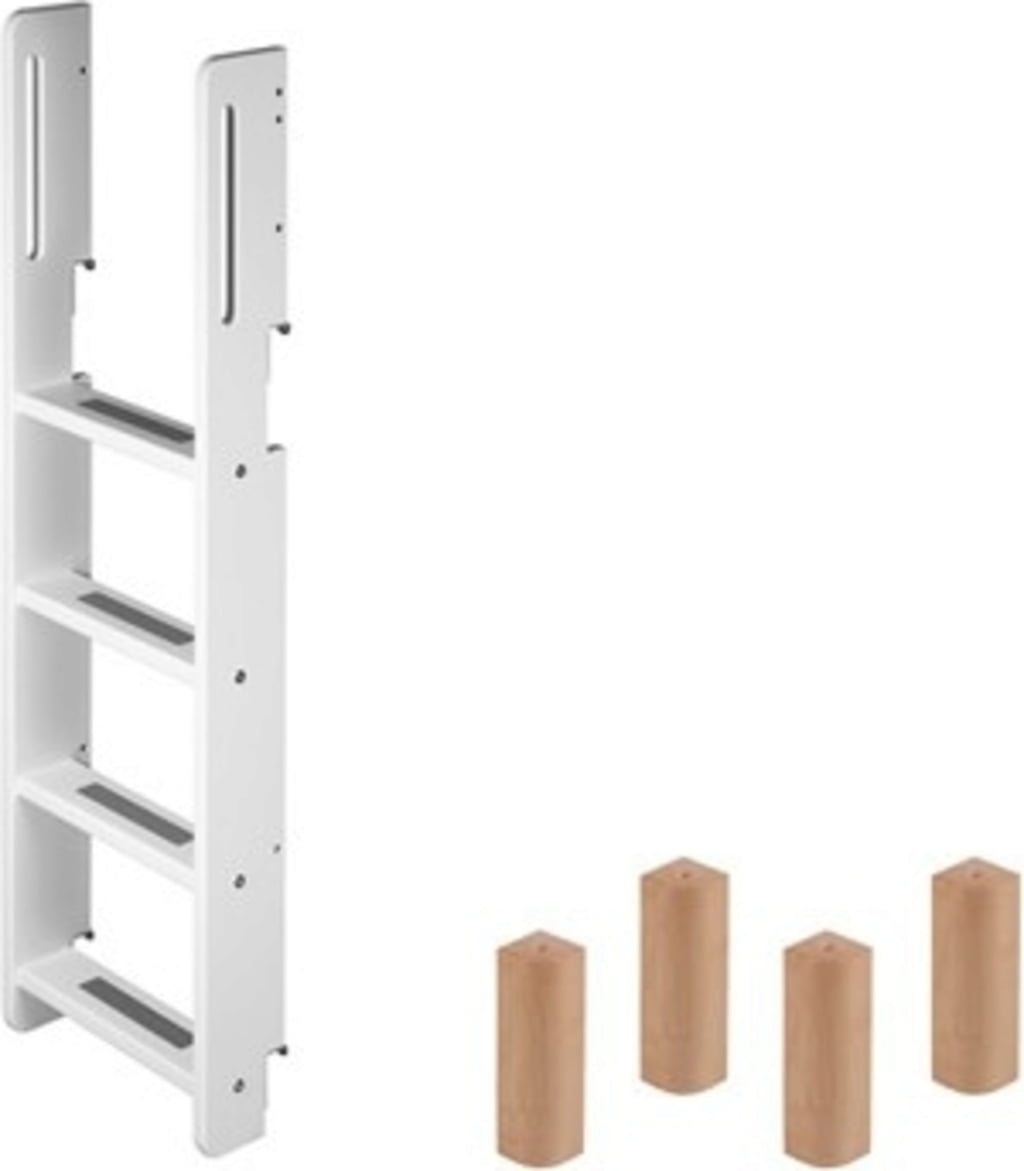 WHITE Vertical Ladder and Connecting Posts for Bunk Bed, White