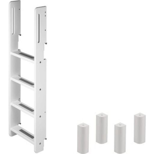WHITE Vertical Ladder and Connecting Posts for Bunk Bed - White