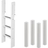 WHITE Vertical Ladder & Posts for Mid-High Bed