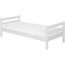 CLASSIC postelja z letvenim dnom, 90x200 cm - Bela lazura