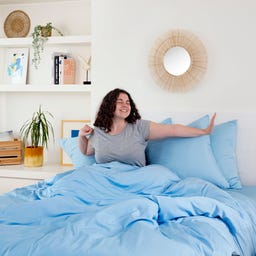 Bamboo Bed Linens - Pillow Case 40 x 60 cm, Set of 2 - Light Blue