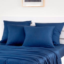 Taie d'Oreiller en Bambou 65 x 65 cm, Lot de 2 - Blue Navy