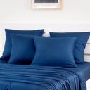 Bambaw Cozy Bamboo Pillowcase 50 x 75 cm, Set of 2 - Navy Blue