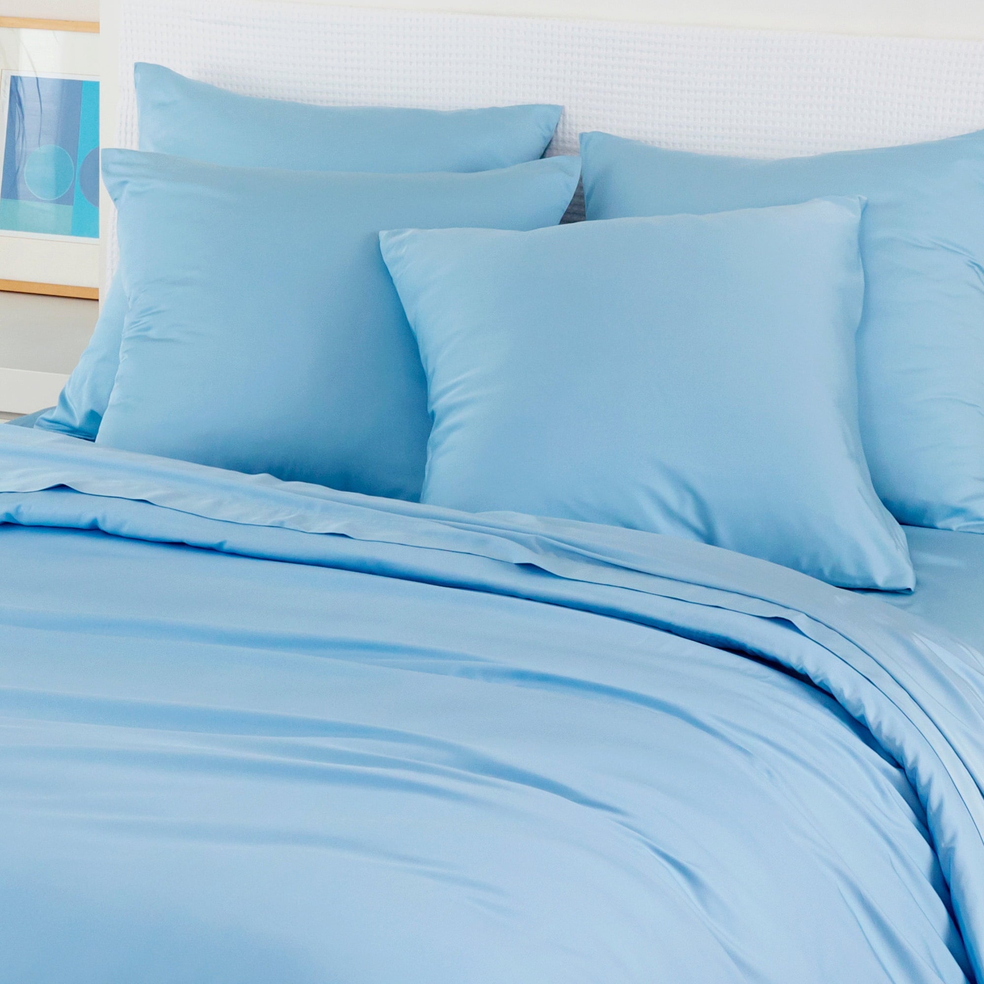 Bambaw Cozy Bamboo Pillowcase 40 x 80 cm, Set of 2 - Light Blue