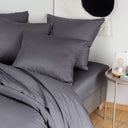 Bambaw Cozy Drap Housse en Bambou 160 x 200 cm - Charcoal