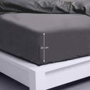Bambaw Cozy Bambus Spannbettlaken 200 x 200 cm - Charcoal