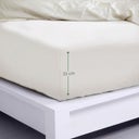 Bambaw Cozy Drap-housse en Bambou 200 x 200 cm - Ivory