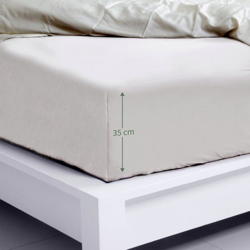 Bambaw Cozy Bamboo Fitted Sheet 200 x 200 cm Interismo UK