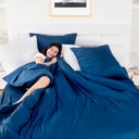 Bambaw Cozy Bamboo Duvet Cover 200x200 cm - Blue Navy