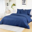 Bamboo Bed Linens - Duvet Cover 155 x 220 cm - Navy