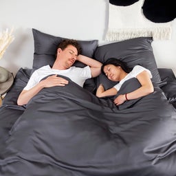 Bambus Bettwäsche Deckenbezug 155 x 220 cm - Charcoal