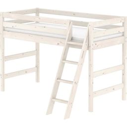 CLASSIC Mid-High Bed with Inclined Ladder, 90 x 200 cm