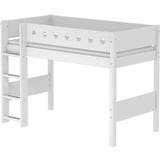 Flexa Semi-High Bed with Ladder - White