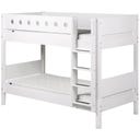 WHITE Bunk Bed with Vertical Ladder, 90 x 200 cm - 