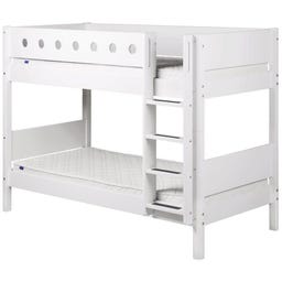 WHITE Bunk Bed with Vertical Ladder, 90 x 200 cm - 