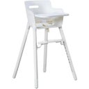 BABY - Chaise Haute avec Tablette et Ceinture de Sécurité - Blanc/blanc