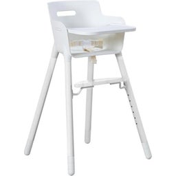 BABY Hochstuhl mit Tisch und Sicherheitsgurt - Weiß/Weiß