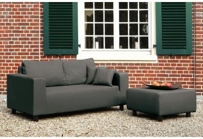 Fink Carlo Outdoor Ottoman - Anthracite