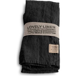 Lovely Linen Lot de 4 Serviettes en Tissu - Dark Grey