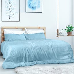 Bamboo Bed Linens - Pillow Case 40 x 60 cm, Set of 2 - Light Blue