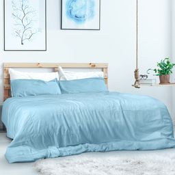 Bambaw Cozy Bamboo Duvet Cover 135 x 200 cm - Light Blue