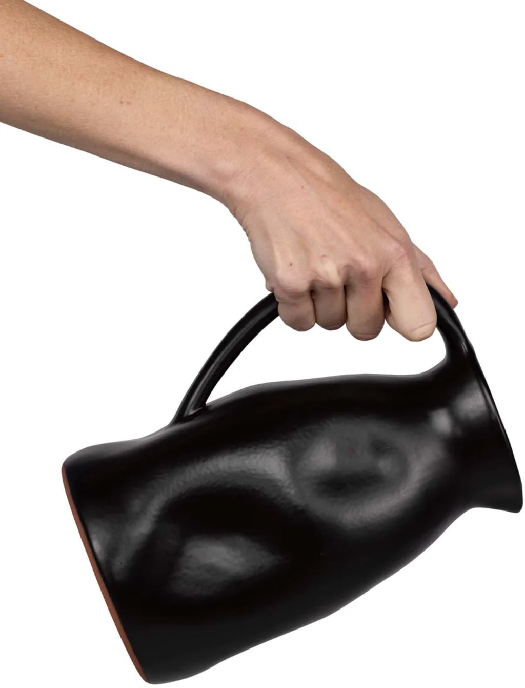 Dutchdeluxes Ceramic Water Jug in Dented Look - Black matt