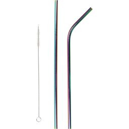 Dantesmile Rainbow Stainless Steel Straws - 2 Pack