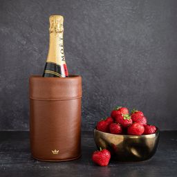 Dutchdeluxes Leather Wine Cooler - Classic Brown