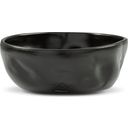 Ceramic Bowl in Crinkled Look, Large, Set of 2 - Matte Black