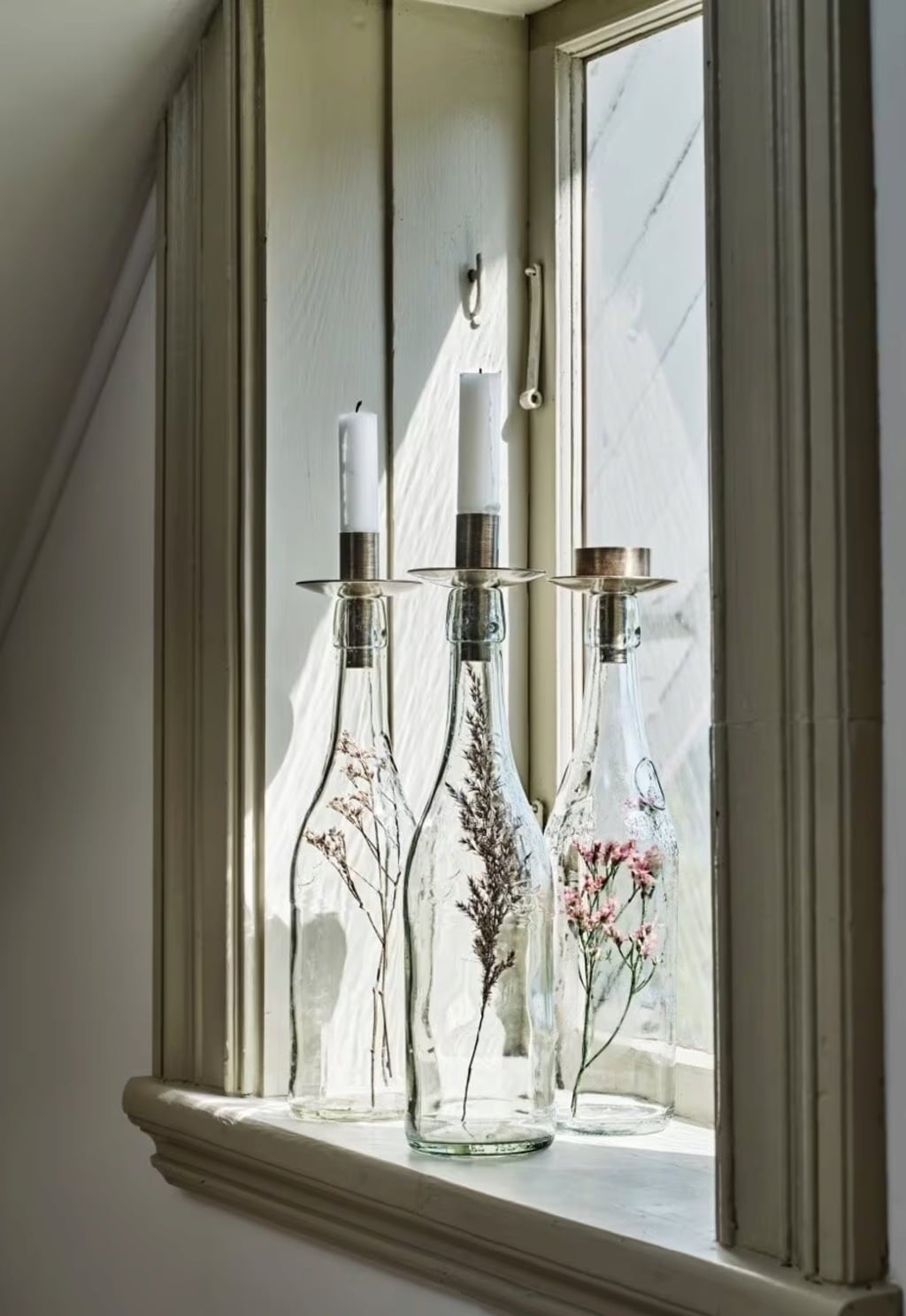 Strömshaga Candlestick for a Bottle - Antique Brass