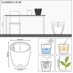 Lechuza Planteringskärl CLASSICO Color LS 28 - vit