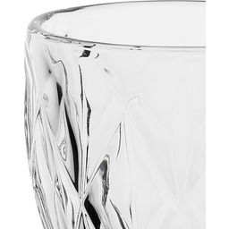Rose & Tulipani Diamond - Vaso con pie, Set de 6 - Transparent