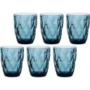 Rose & Tulipani Diamond - Water Glass, Set of 6 - Blue