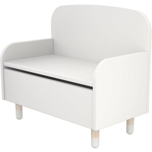 Flexa DOTS Storage Bench with a Backrest - White