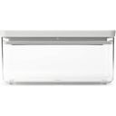 Stapelbare Vorratsdosen eckig, Tasty+, light grey, 1,5 L