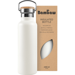 Insulated Stainless Steel Bottle, 1000 ml  - Polar White