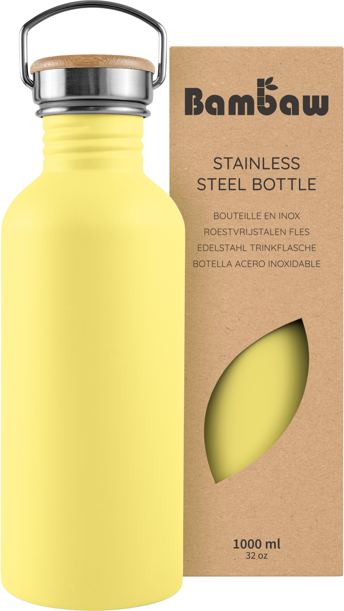 Bambaw Flaska, Rostfritt stål - Yellow Beam