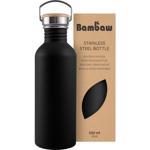 Bambaw Botella de Acero Inoxidable 500 ml - Jet Black