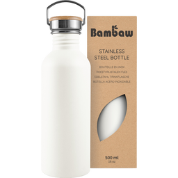 Bambaw Stainless Steel Bottle, 500 ml  - Polar White