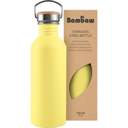 Bambaw Stainless Steel Bottle, 750 ml  - Yellow Beam