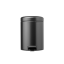 Newicon Pedal Bin 5 L with Plastic Liner, Confident Grey