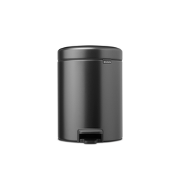 Cubo con Pedal Newicon, 5 Litros, Cubo Interior de Plástico - Confident Grey